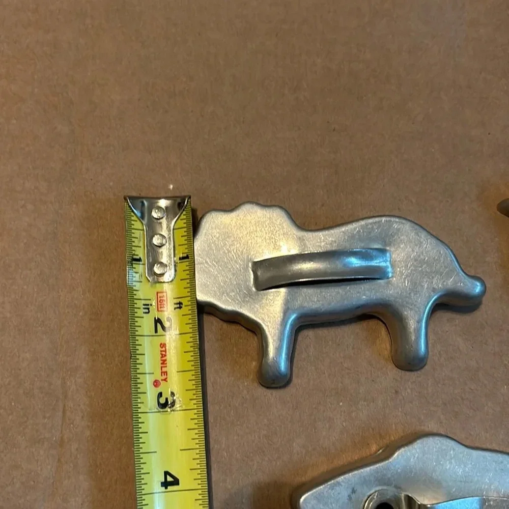 Vintage Animal Cookie Cutters, Lion, Hen, Fish